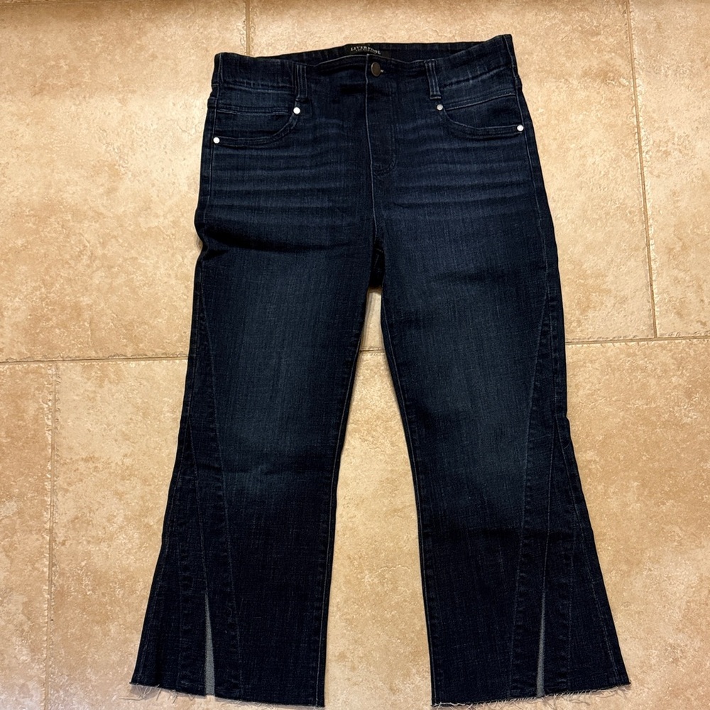 Liverpool Dark Blue Flare Jeans Cropped